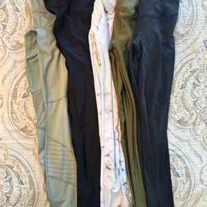 Stylish Workout Leggings Set in Mixed Colors-ALL 5!!!